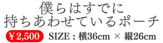 僕らはすでに持ちあわせてるポーチ